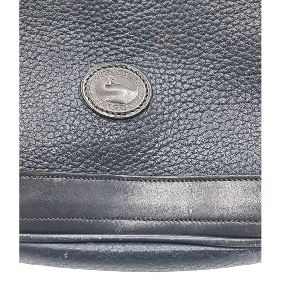 Vintage Dooney & Bourke Bag AWL Navy Blue Pebbled Leather Bucket Tote Shoulder B - Picture 4 of 15